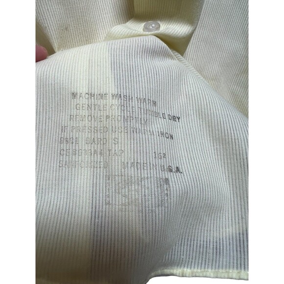 Vintage 1960s Arrow Belmont Club Perma-Iron Men's Shirt Yellow Semi Sheer Disco - Picture 4 of 7